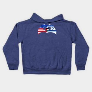 We Heart USA & Israel & Palestine Patriot Series Kids Hoodie